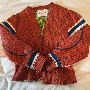 Antik Batik Vibrant Red and blue Jacket